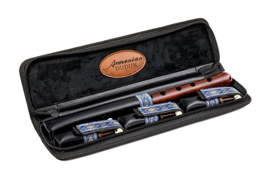Professional duduk instrument with 3 reeds & leather case