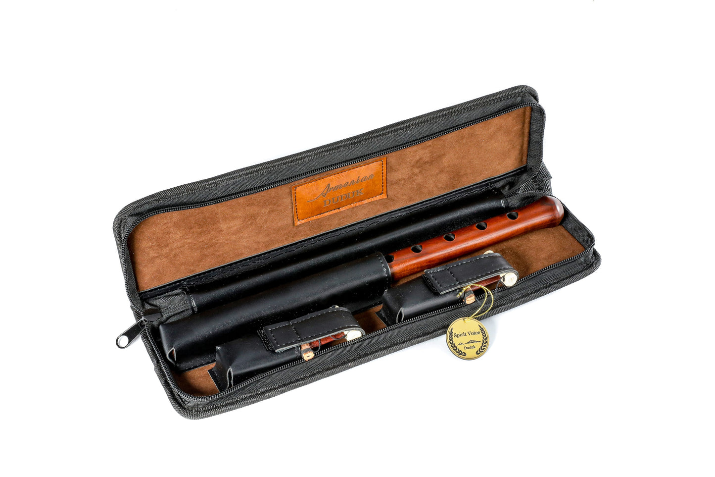 Armenian professional duduk with 2 reeds & leather case